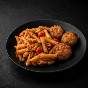 Tuna Patties & Tomato Pasta
